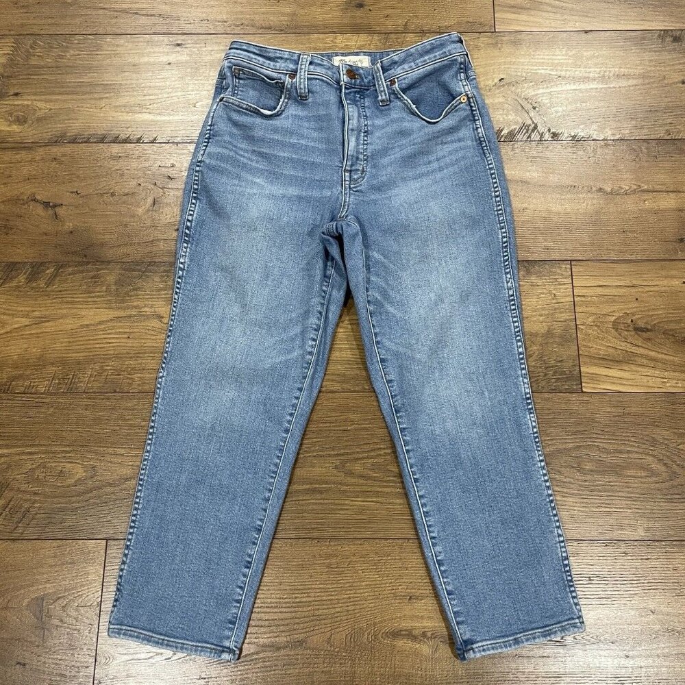Madewell Jeans Womens 30 Petite Curvy Stovepipe Euclid Wash Stretch High Rise